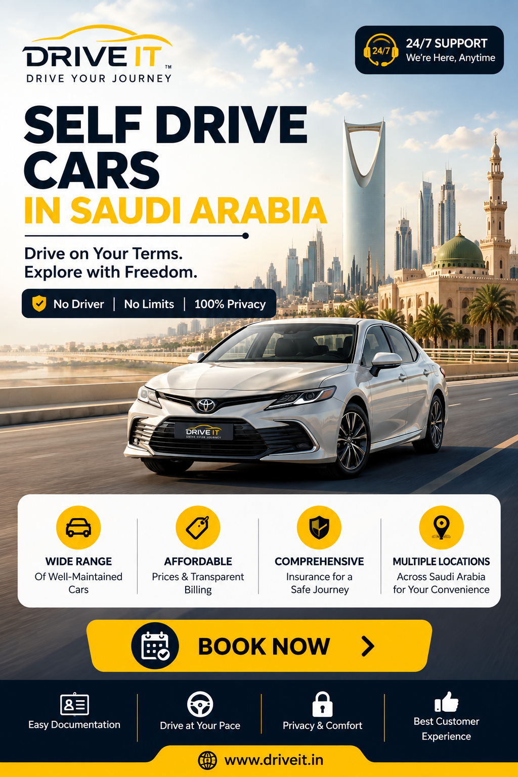 Luxury Car Rental KSA Mobile Banner