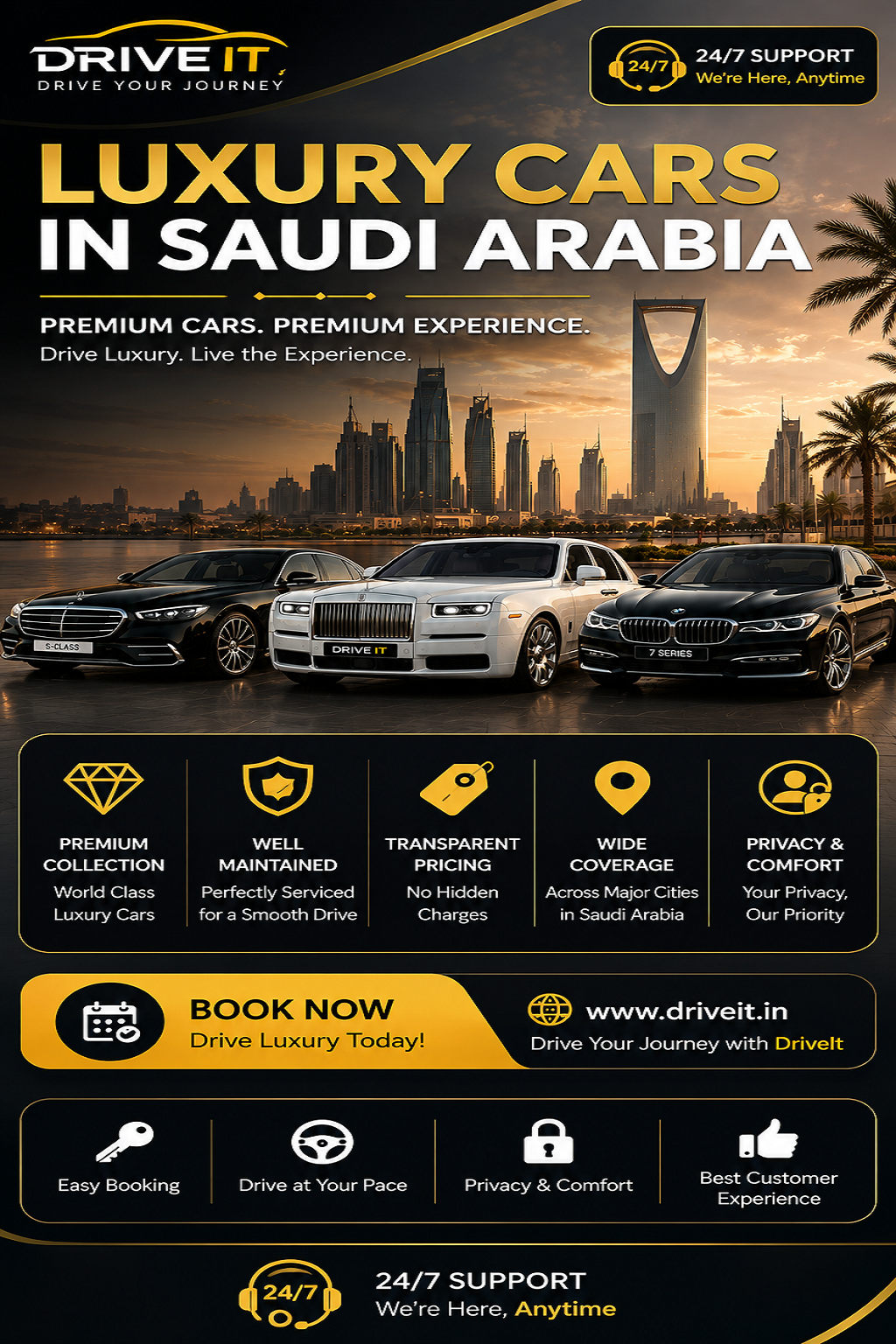 Luxury Car Rental KSA Mobile Banner 2